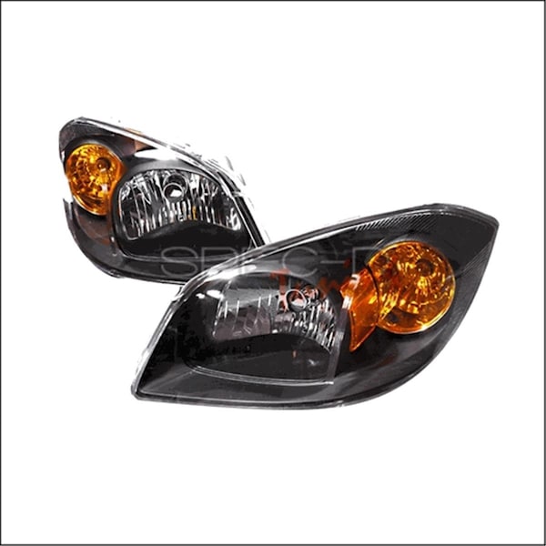 Overtime Crystal Housing Headlights for 05 to 10 Chevrolet Cobalt, Black - 11 x 22 x 23 in. OV2654128 - main